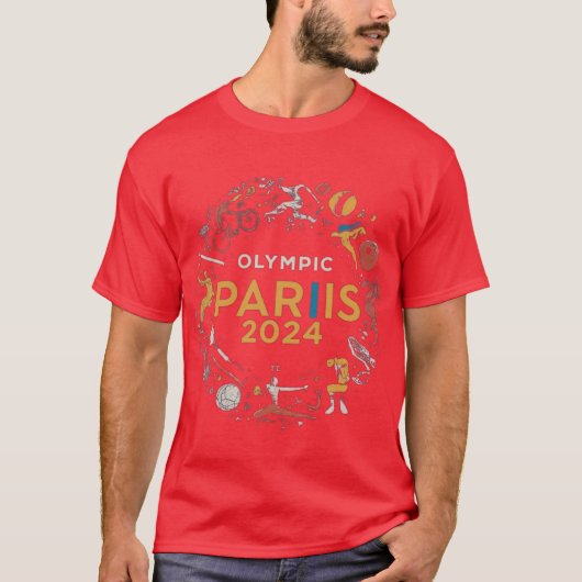 T-shirt ontwerp voor "OLYMPIC PARIIS 2024." (Voorkant)