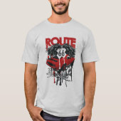 T-shirt ontwerp voor rode auto horror patroon teks (Voorkant)
