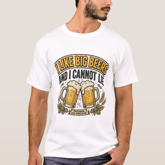 T-shirt ontworpen voor een bierdrinker (Voorkant)