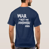 T-shirt 'Oorlog is niet het antwoord' (Achterkant)