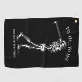T-shirt op je hoed! Skeleton Pirate Golfhanddoek (Horizontaal)