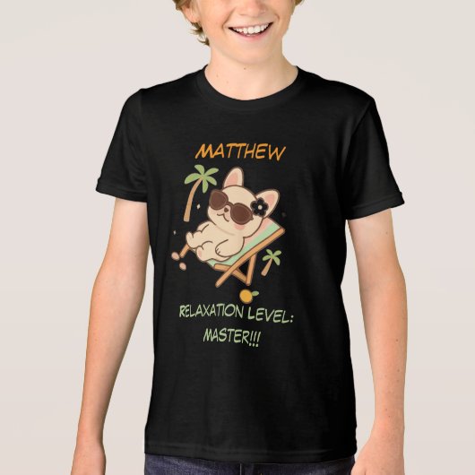 T-shirt Op maat Ontspannen Hond (Voorkant)