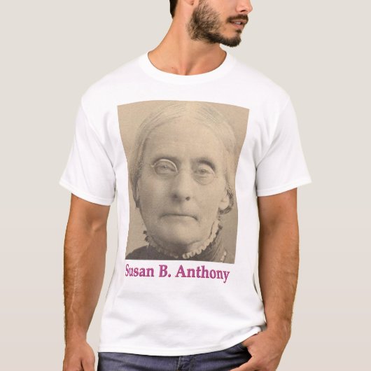 T-Shirt op Susan B. Anthony en vrouwenrechten (Voorkant)