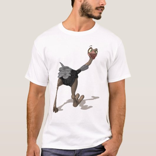 T-Shirt (Ostrich T-Shirt) - Digitale schilderij (Voorkant)