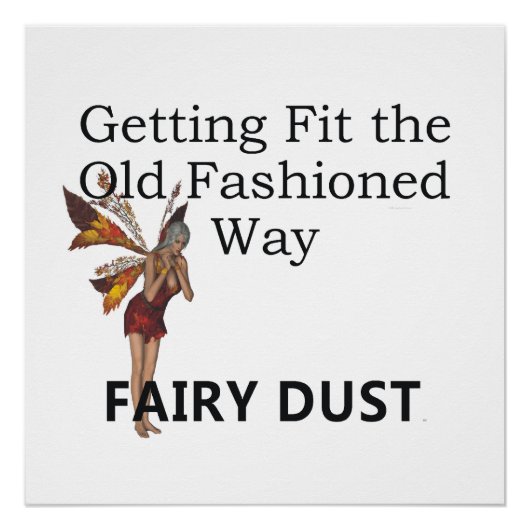 T-SHIRT Oude Fashioned Fitness Poster (Voorkant)