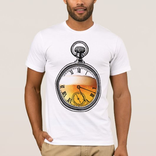 T-shirt "Oude school" van de stad Watch Brewing (Voorkant)