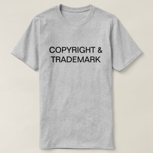 T-shirt over auteursrecht & merk (Design voorkant)