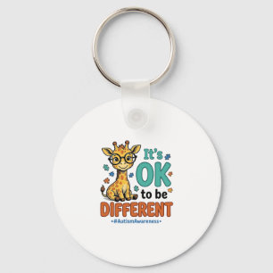 T-shirt over autism bewustzijn verschillende giraf sleutelhanger