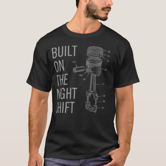 T-Shirt Over De Nachtploeg, Cadeau Voor Een Monteu (Voorkant)