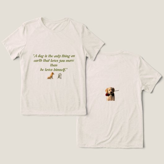 T-shirt over hondsliefde (Ontwerp Voorkant & Achterkant)