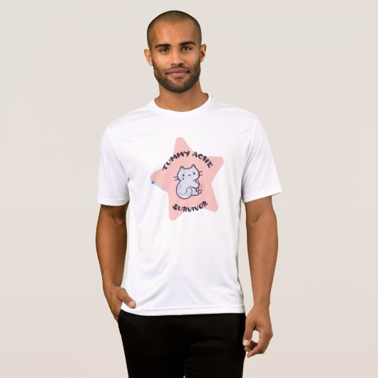 T-shirt overlevende buikpijn (Voorkant volledig)