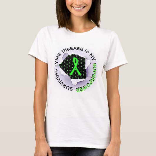 T-shirt 'Overlevende van de ziekte van Lyme superk (Voorkant)