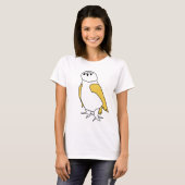 T-shirt - Owl met gele vleugels (Voorkant volledig)