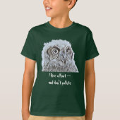 T-Shirt - Owl met tekst (Voorkant)