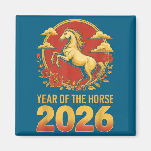 T-shirt Paard Chinese Zodiac Maane 1 Magneet