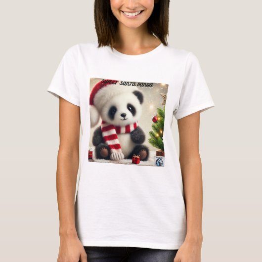 T-shirt Panda Christmas (Voorkant)