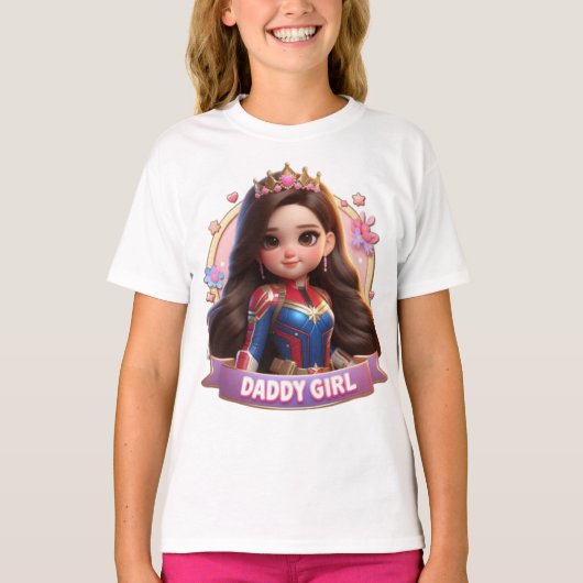 T-shirt Papa's meisje (Voorkant)