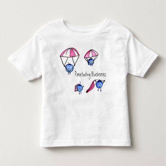T-shirt "Parachuting Blueberries" (Voorkant)