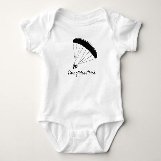 T-shirt Paraglider Chick Raglan (Voorkant)