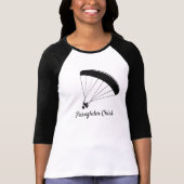 T-shirt Paraglider Chick Raglan (Voorkant)