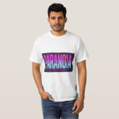 T-shirt "Paranoia" - Design Glitch Psichedelico (Voorkant volledig)
