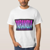 T-shirt "Paranoia" - Design Glitch Psichedelico (Voorkant)