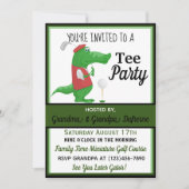 T-shirt Party Golfing Invitation Kaart (Voorkant)