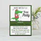 T-shirt Party Golfing Invitation Kaart (Staand voorkant)