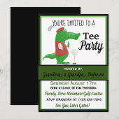 T-shirt Party Golfing Invitation Kaart (Voorkant / Achterkant)