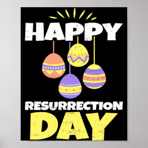 T-shirt Pasen Jezus Gelukkige Opstandingdag Poster