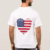 T-shirt - Patriotic Heart & Bang! grafisch (Achterkant)
