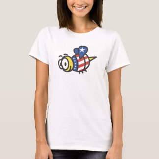 T-shirt patriottische roos