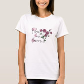 T-shirt Peace Love Flowers (Voorkant)