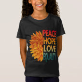 T-shirt PEACE LOVE HOPE EQUALITY (Voorkant)