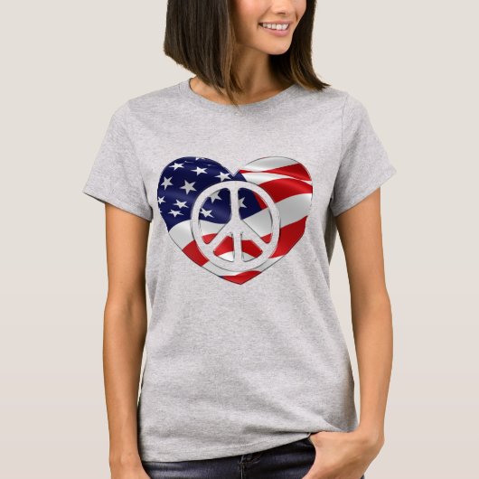 T-shirt "PEACEFUL PATRIOT" (Voorkant)