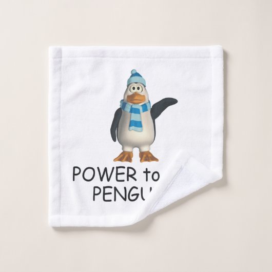 T-SHIRT Penguin Power Bad Handdoek (Wasdoekje)