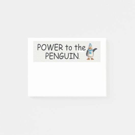 T-SHIRT Penguin Power Post-it® Notes (Voorkant)