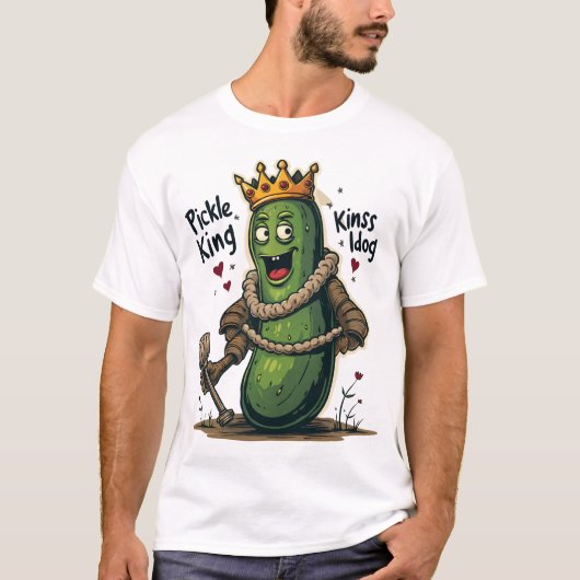 T-shirt Pickle King – Funny Cartoon Pickle Royalty (Voorkant)