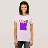 T-SHIRT PINK LOVE VROUWEN (Voorkant volledig)
