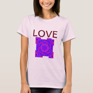 T-SHIRT PINK LOVE VROUWEN