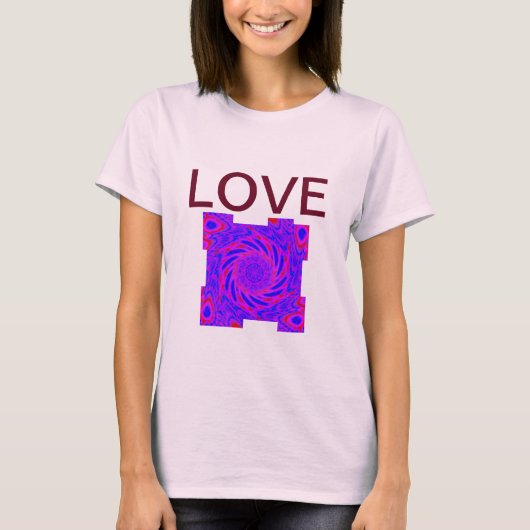 T-SHIRT PINK LOVE VROUWEN (Voorkant)