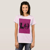 T-SHIRT PINK LOVE VROUWEN MANDALA (Voorkant volledig)