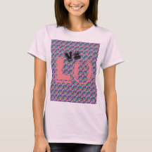T-SHIRT PINK LOVE VROUWEN MANDALA BLUE