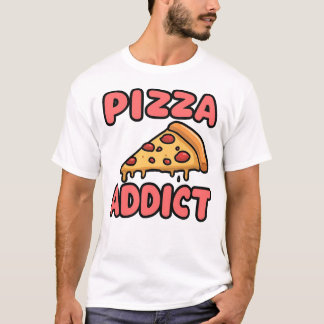 T-shirt 'Pizza Verslaafde'