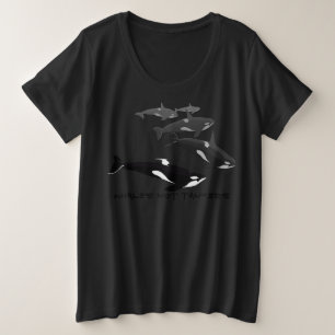 T-Shirt Plus formaat Orca Shirt, voor dames