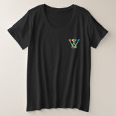 T-SHIRT PLUS MAAT VROUWEN ART & DESIGN (Design voorkant)