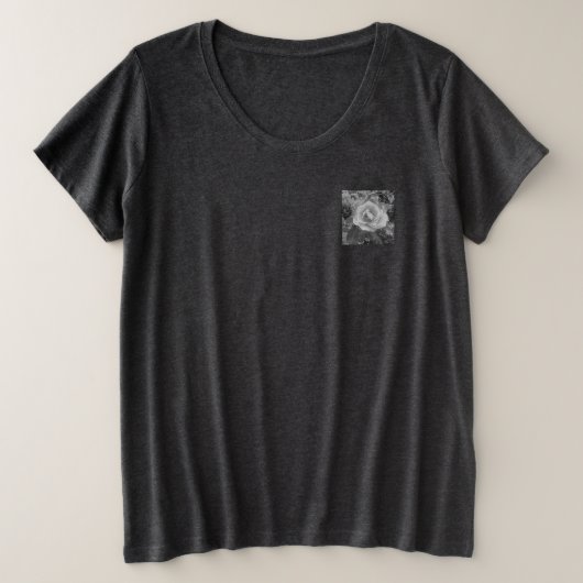 T-Shirt PLUS MAAT VROUWEN BLOEM STIJL ONTWERP (Design voorkant)