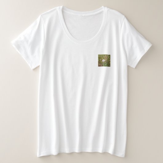 T-Shirt PLUS MAAT VROUWEN COOL ECO STIJL (Design voorkant)