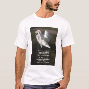 T-Shirt Poem Swans are Majestic by Ladee Basset