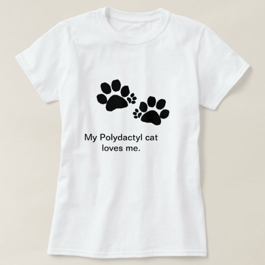 T-shirt - Polydactyl kattenpoten (Design voorkant)